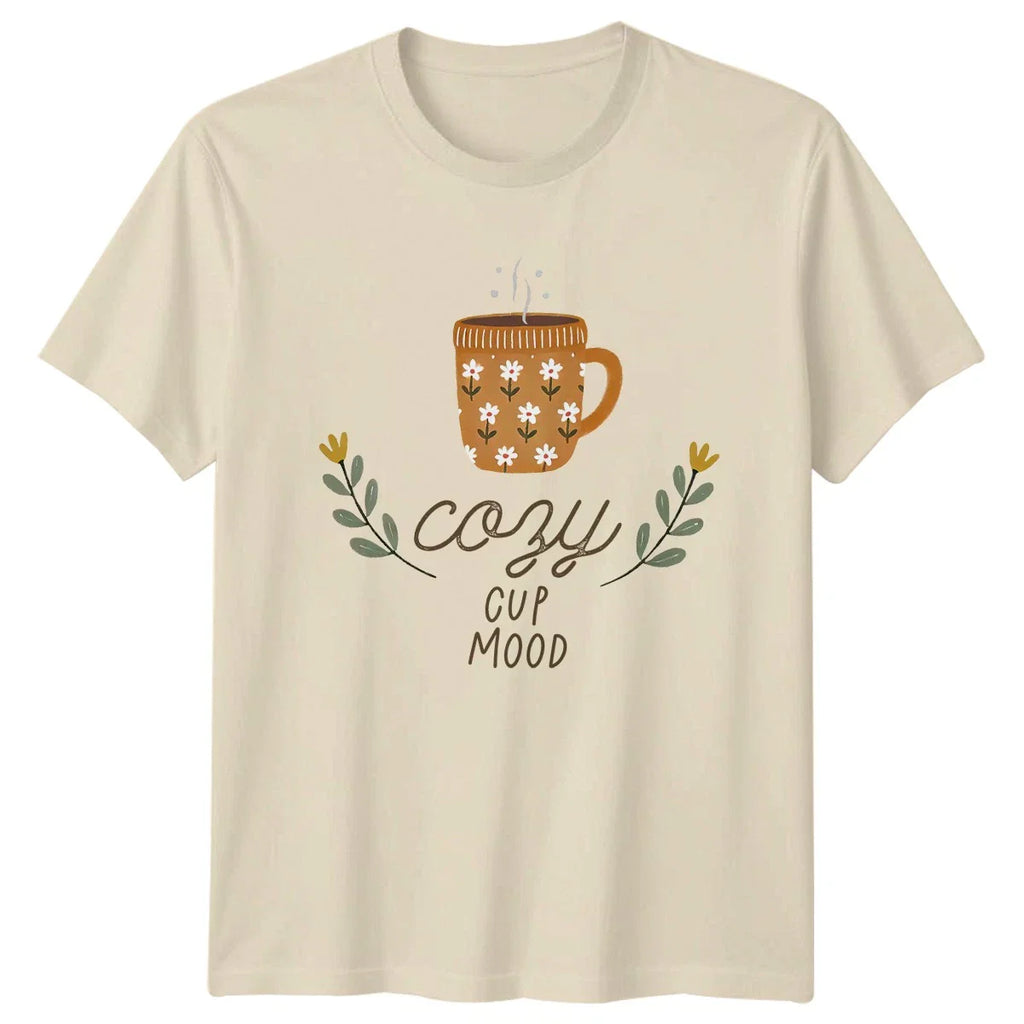 Cozy Cup Mood T-Shirt Hygge Coffee Aesthetic Gift For Him And Her Unisex T-shirt, Sweatshirt, Hoodie, Long Sleeve Tee - T-Shirt, Sweatshirt, Hoodie