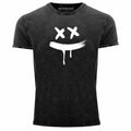Men's Vintage Shirt Creepy Smile Sneaky Print Shirt T-Shirt Print Distressed Look Unisex T-shirt, Sweatshirt, Hoodie, Long Sleeve Tee - T-Shirt, Sweatshirt, Hoodie