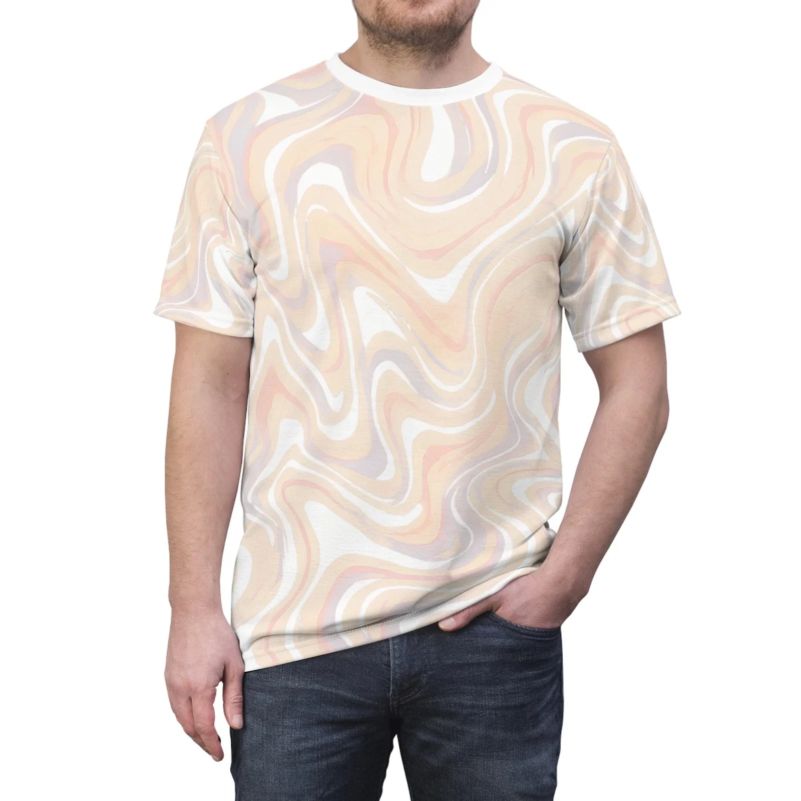 Abstract Swirl Tee - Vibrant Summer Wear, Art Lovers, Trendy Casual Fashion Unisex T-shirt, Sweatshirt, Hoodie, Long Sleeve Tee - T-Shirt, Sweatshirt, Hoodie