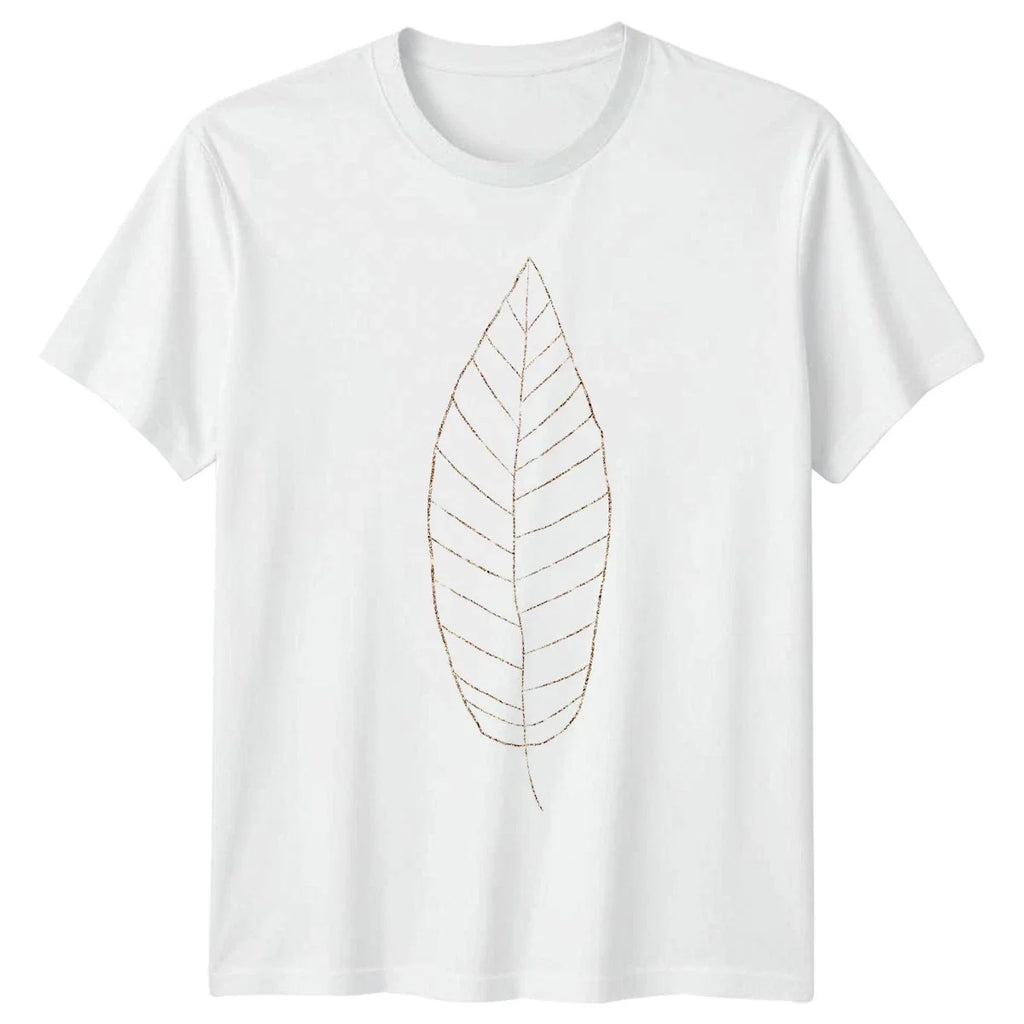 Minimalist Rose Gold Glitter Botanical Leaf Womens T-Shirt Geometric Art Nature Unisex T-shirt, Sweatshirt, Hoodie, Long Sleeve Tee - T-Shirt, Sweatshirt, Hoodie