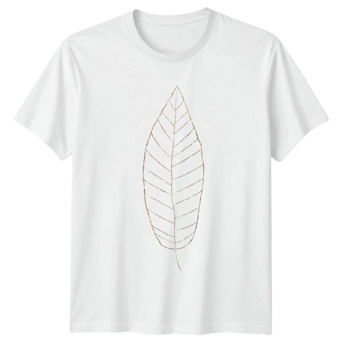 Minimalist Rose Gold Glitter Botanical Leaf Womens T-Shirt Geometric Art Nature Unisex T-shirt, Sweatshirt, Hoodie, Long Sleeve Tee - T-Shirt, Sweatshirt, Hoodie