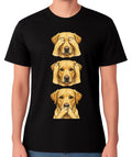Labrador Retriever See Hear Speak No Evil Unisex T-Shirt Cute Dog Lover Tee Unisex T-shirt, Sweatshirt, Hoodie, Long Sleeve Tee - T-Shirt, Sweatshirt, Hoodie