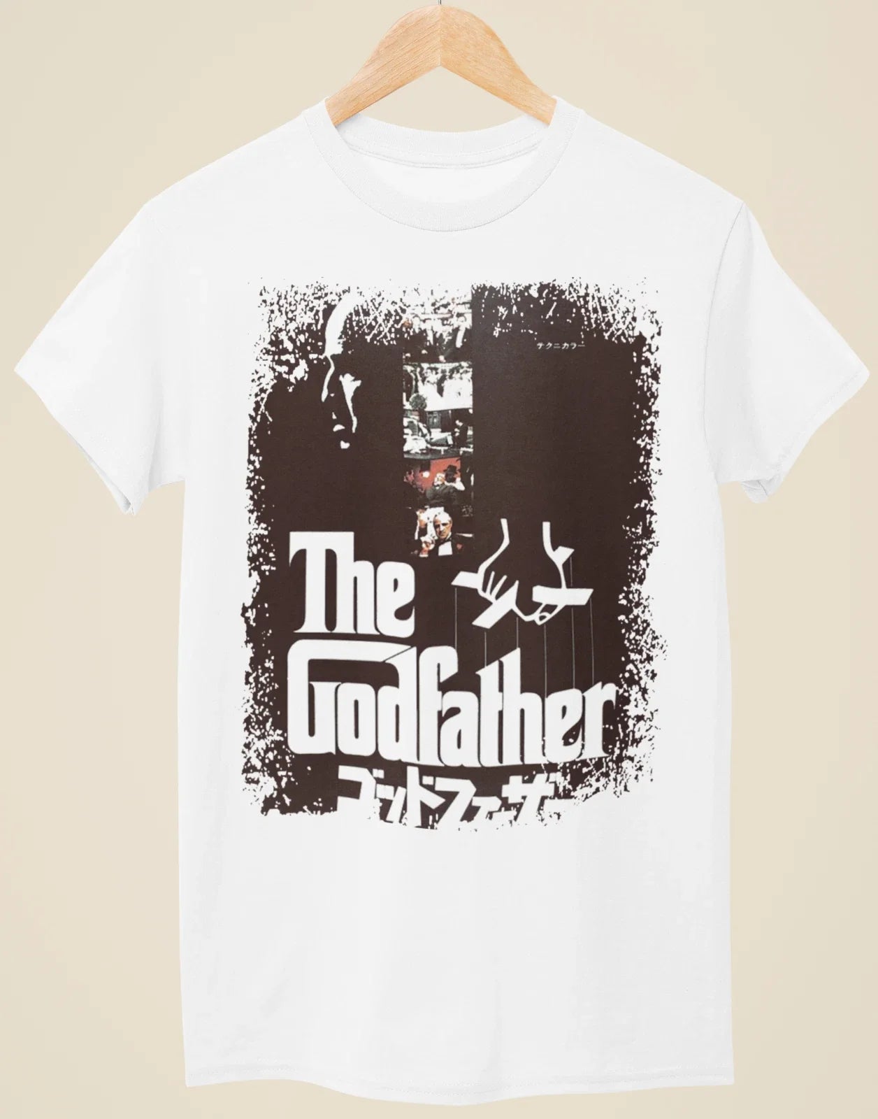 The Godfather - Japanese Movie Poster Inspired Unisex White T-Shirt Unisex T-shirt, Sweatshirt, Hoodie, Long Sleeve Tee - T-Shirt, Sweatshirt, Hoodie