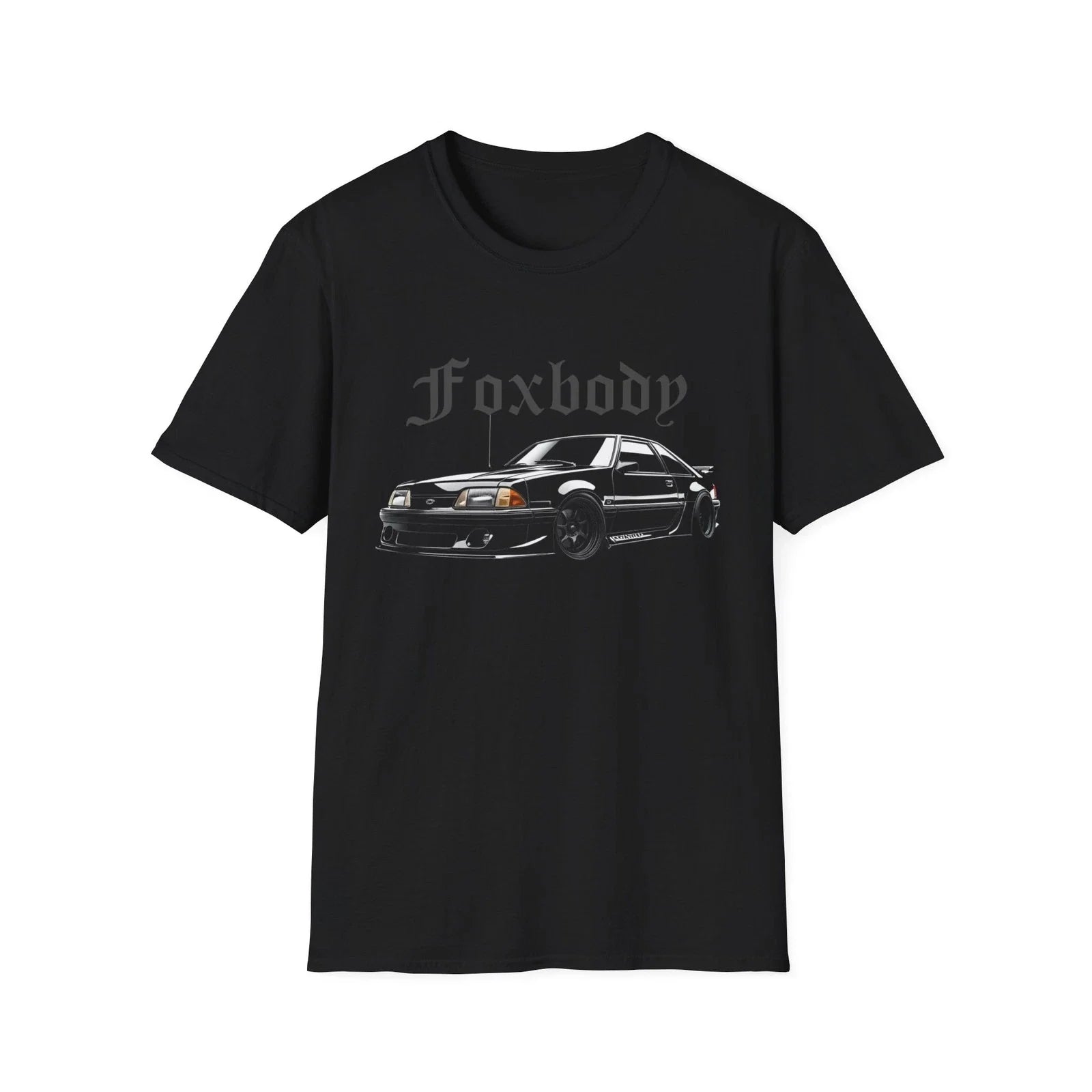 Foxbody Mustang T-Shirt | Slammed 5.0 GT Coupe Graphic Tee Street Style Unisex T-shirt, Sweatshirt, Hoodie, Long Sleeve Tee - T-Shirt, Sweatshirt, Hoodie