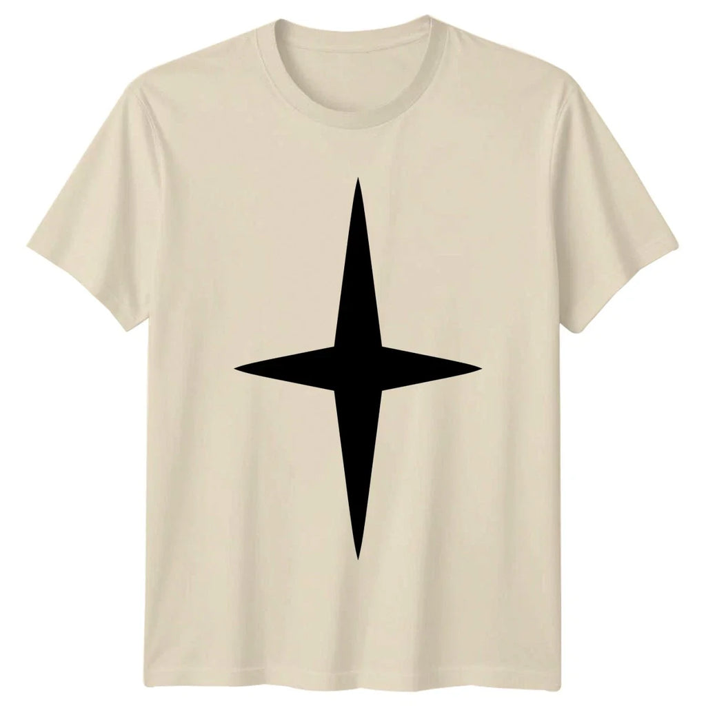 Minimalist Four Point Star Design T-Shirt Compass Star Geometric Birthday Gift Unisex T-shirt, Sweatshirt, Hoodie, Long Sleeve Tee - T-Shirt, Sweatshirt, Hoodie