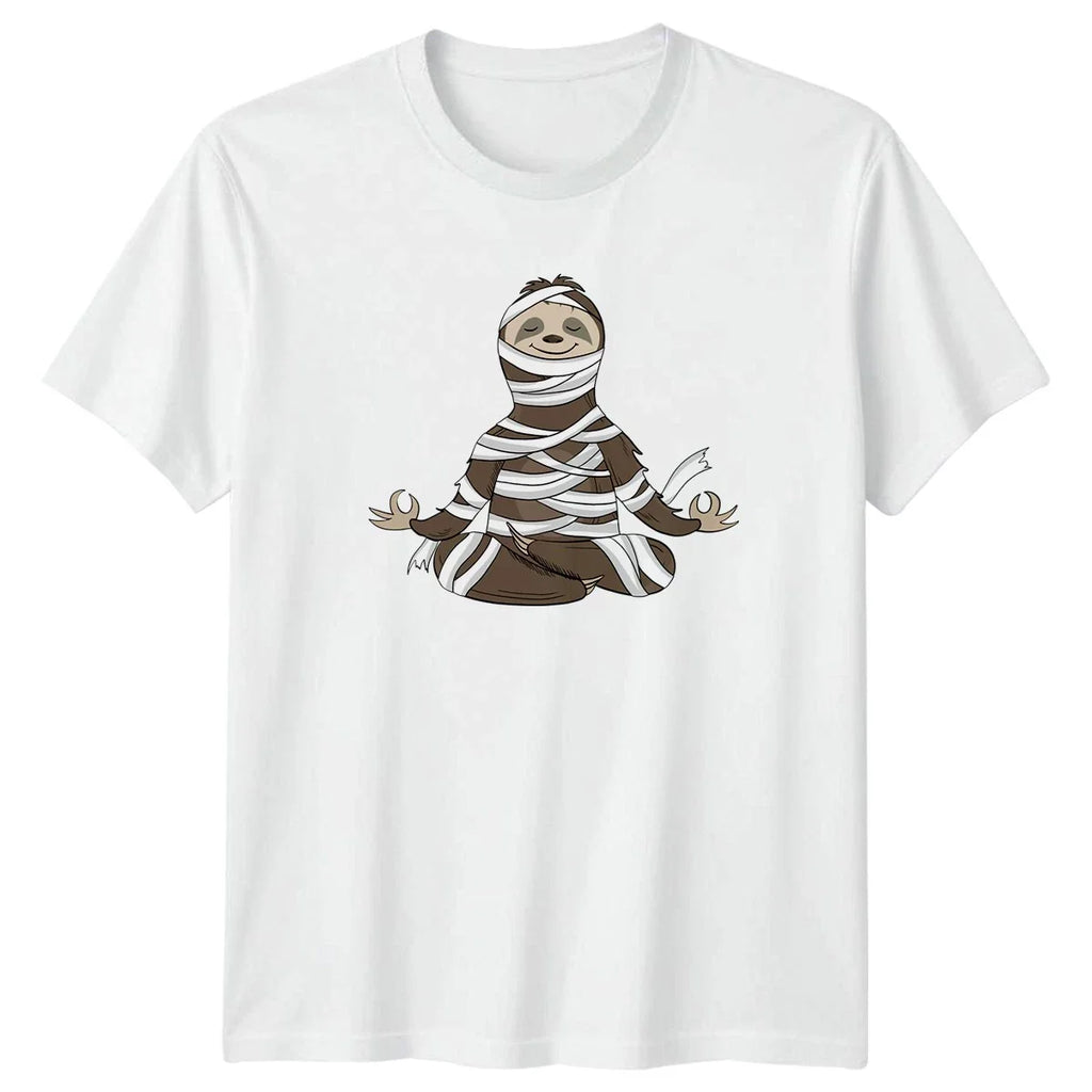 Cute Funny Mummy Sloth Yoga T-Shirt Halloween Gift For Him And Her Unisex T-shirt, Sweatshirt, Hoodie, Long Sleeve Tee - T-Shirt, Sweatshirt, Hoodie