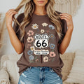 Route 66 Floral Shield 100 Years T-shirt | 1926-2026 Mother Road Unisex T-shirt, Sweatshirt, Hoodie, Long Sleeve Tee - T-Shirt, Sweatshirt, Hoodie