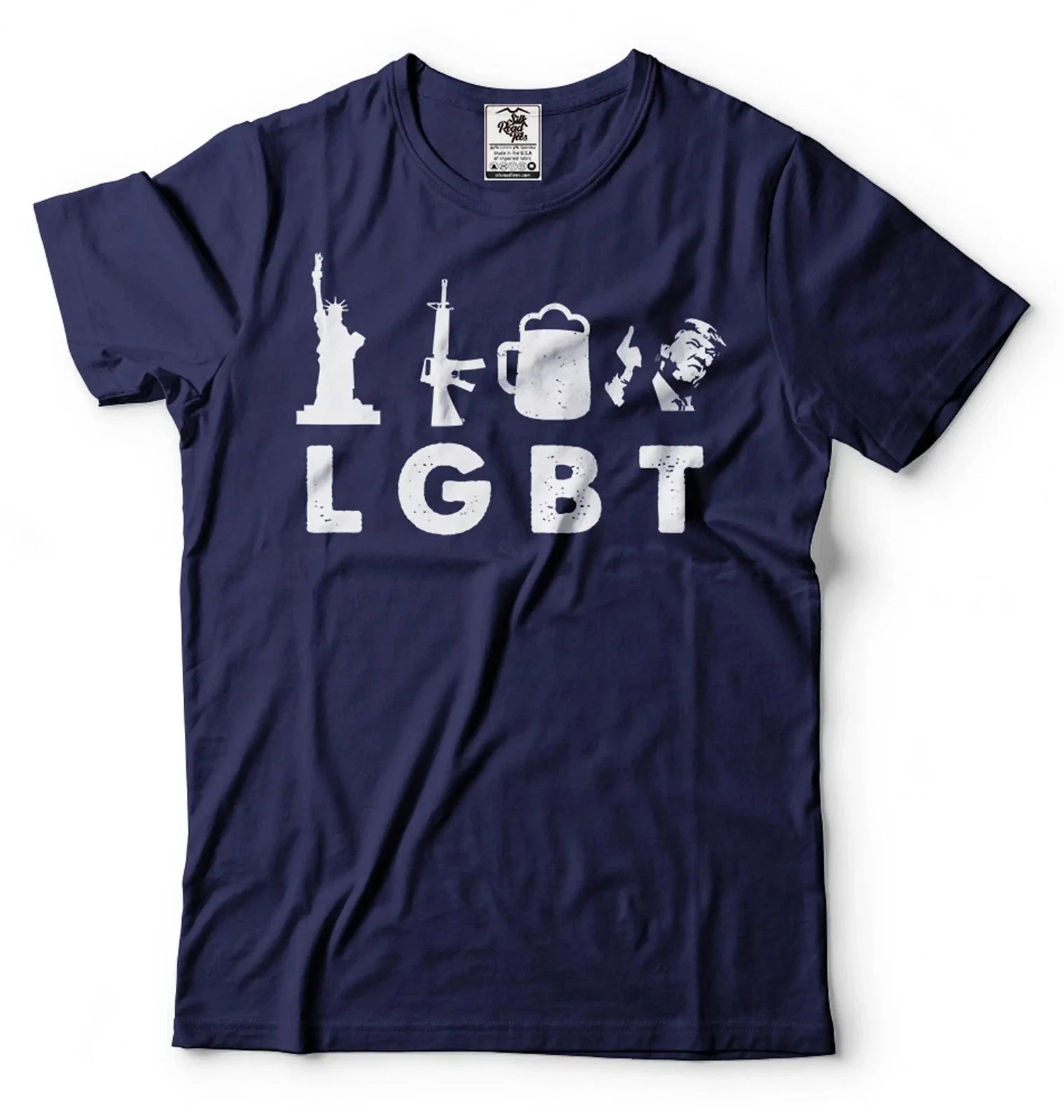 LGBT Shirt Liberty Guns Beer Trump T-Shirt Funny Patriotic T-Shirt Trump Shirts Unisex T-shirt, Sweatshirt, Hoodie, Long Sleeve Tee - T-Shirt, Sweatshirt, Hoodie