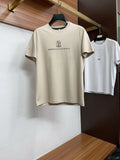 Brunello Cucinelli Men's Casual Soft Round-Neck Short-Sleeve Beige T-Shirt Unisex T-shirt, Sweatshirt, Hoodie, Long Sleeve Tee - T-Shirt, Sweatshirt, Hoodie