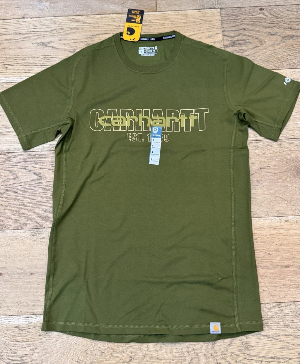 NWT Carhartt Size Small Force Green Graphic Short Sleeve T Shirt 106653 $30 Unisex T-shirt, Sweatshirt, Hoodie, Long Sleeve Tee - T-Shirt, Sweatshirt, Hoodie