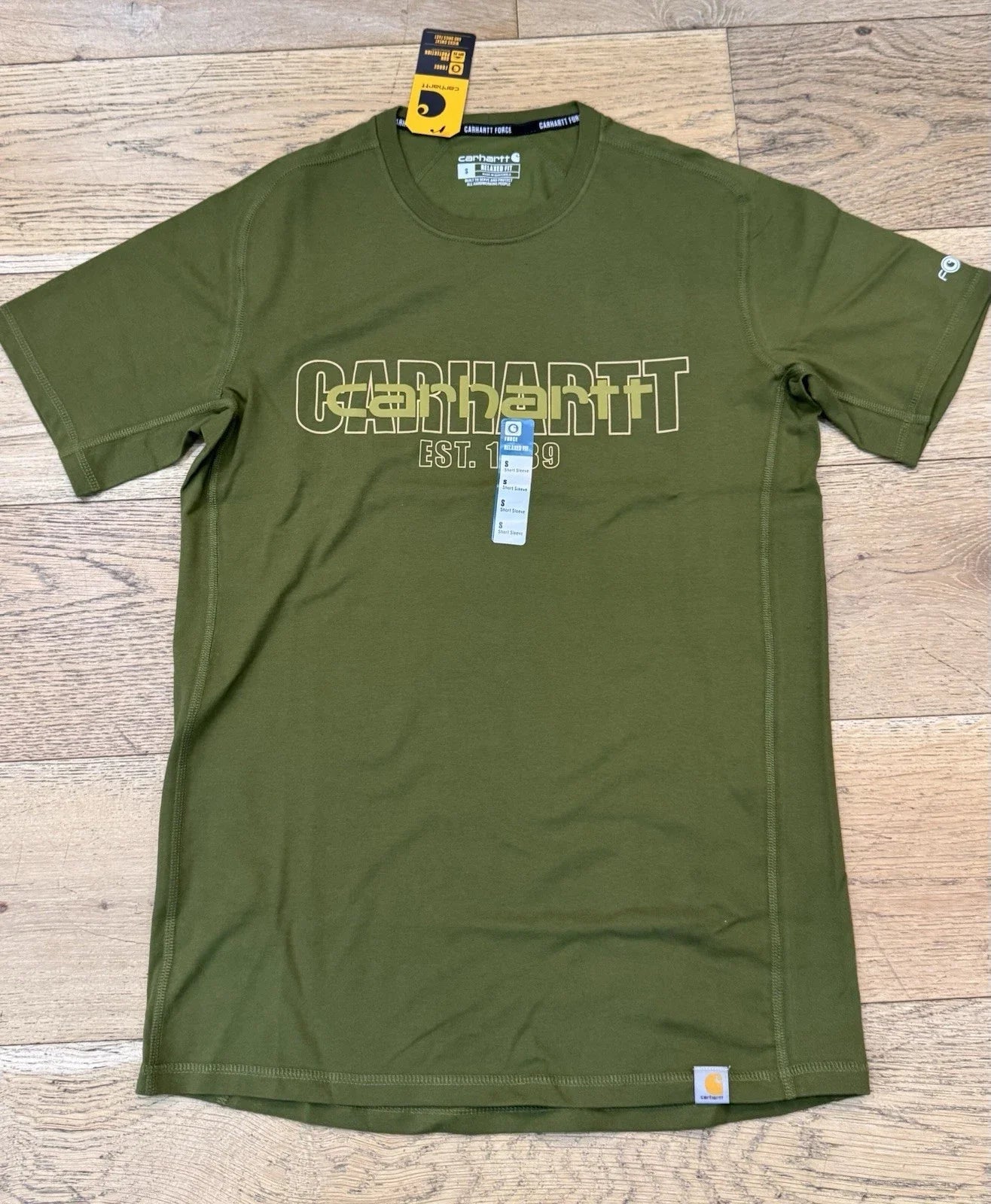 NWT Carhartt Size Small Force Green Graphic Short Sleeve T Shirt 106653 $30 Unisex T-shirt, Sweatshirt, Hoodie, Long Sleeve Tee - T-Shirt, Sweatshirt, Hoodie