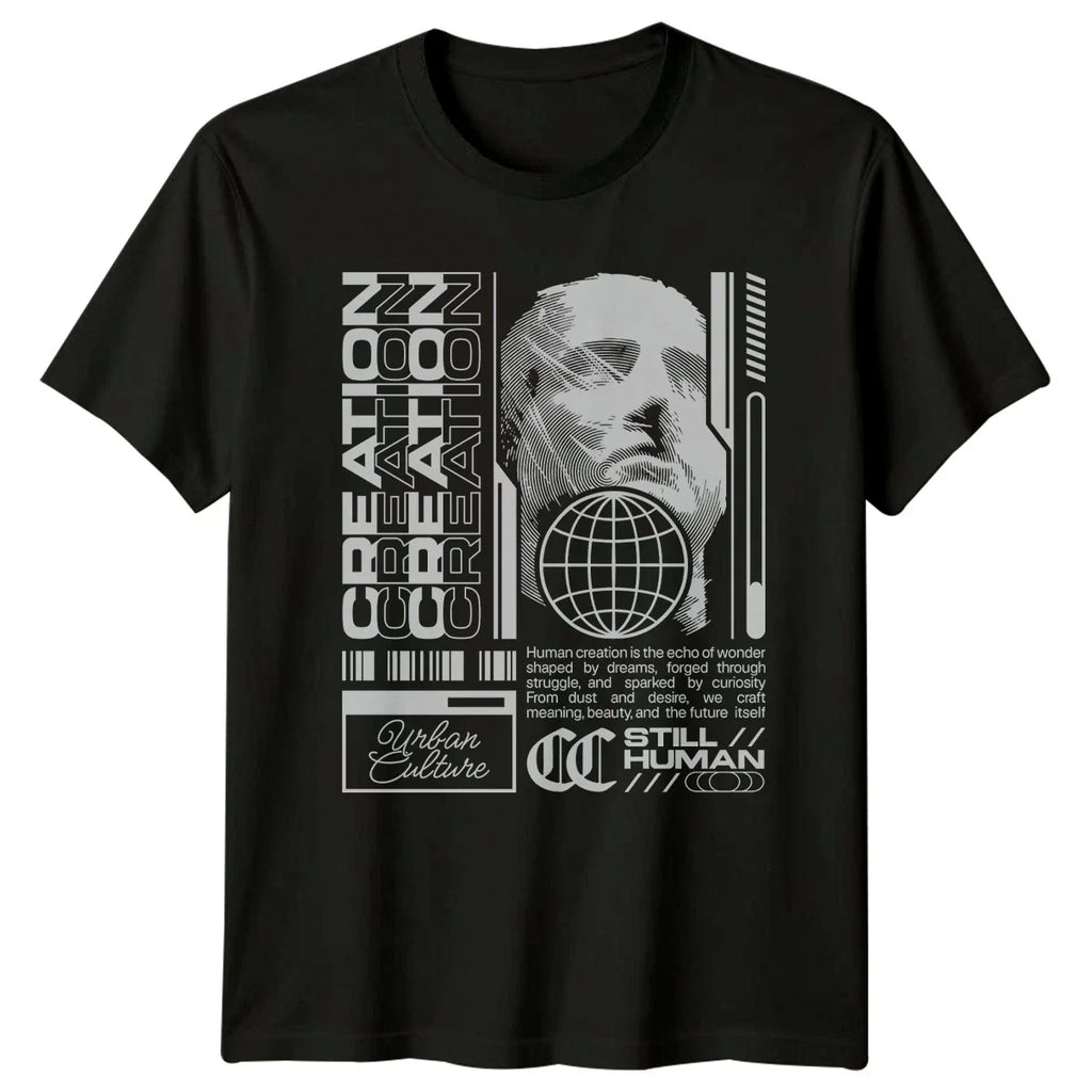 Human Creation Is The Echo T-Shirt Brutalist Streetwear Gift For Him And Her Unisex T-shirt, Sweatshirt, Hoodie, Long Sleeve Tee - T-Shirt, Sweatshirt, Hoodie