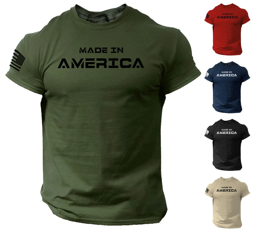 Made in America T Shirt USA Flag Military Patriotic Tee Unisex T-shirt, Sweatshirt, Hoodie, Long Sleeve Tee - T-Shirt, Sweatshirt, Hoodie
