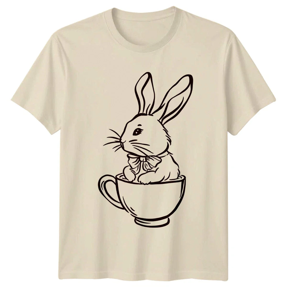 Cute Bunny In A Teacup T-Shirt Rabbit Animal Lovers Easter Gift For Him And Her Unisex T-shirt, Sweatshirt, Hoodie, Long Sleeve Tee - T-Shirt, Sweatshirt, Hoodie
