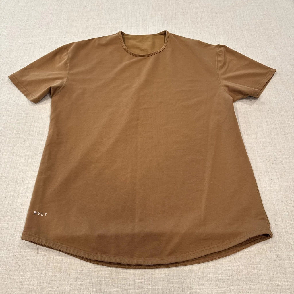 BYLT Shirt Mens XL Brown Lux Blend Active Minimalist Gym Short Sleeve Tee Unisex T-shirt, Sweatshirt, Hoodie, Long Sleeve Tee - T-Shirt, Sweatshirt, Hoodie