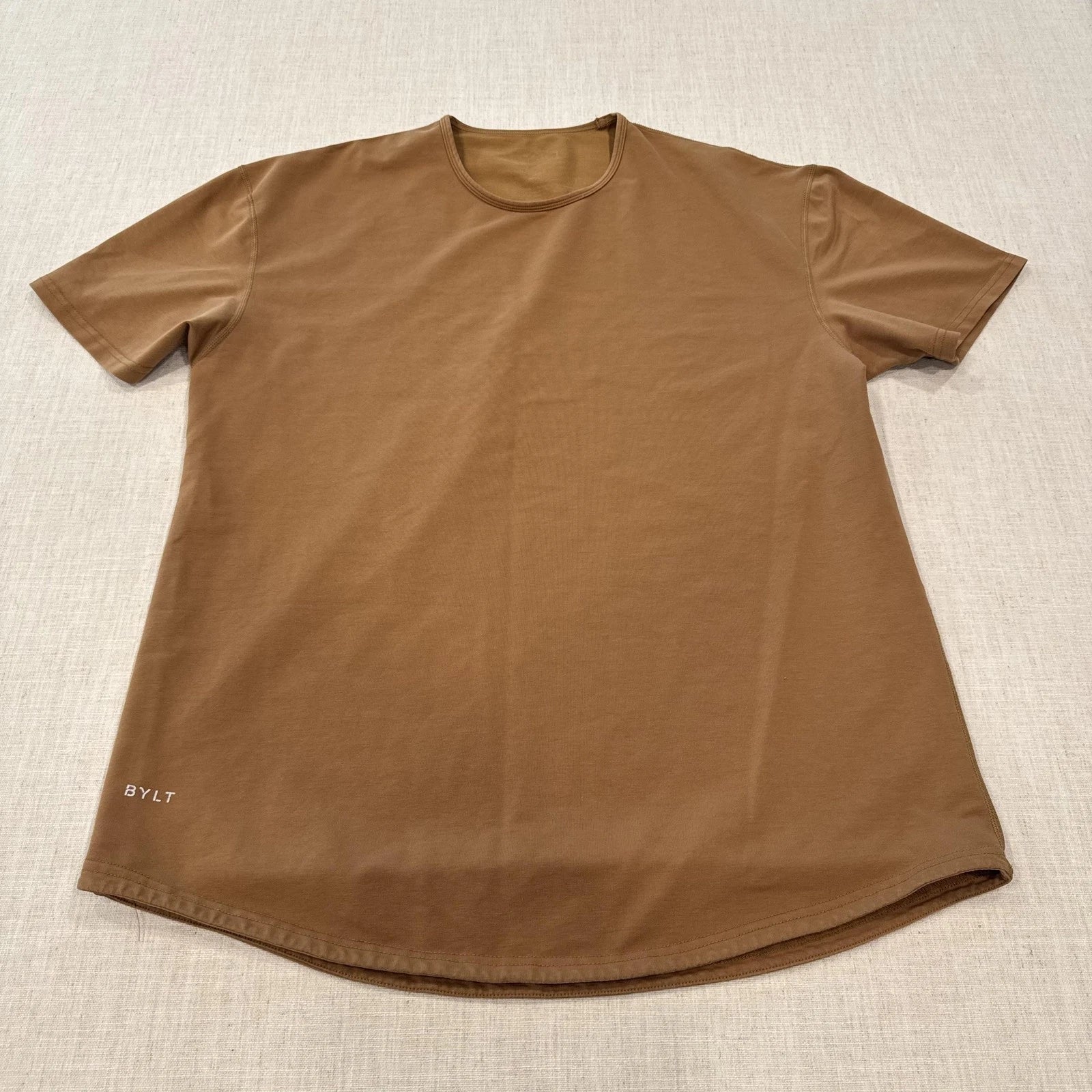 BYLT Shirt Mens XL Brown Lux Blend Active Minimalist Gym Short Sleeve Tee Unisex T-shirt, Sweatshirt, Hoodie, Long Sleeve Tee - T-Shirt, Sweatshirt, Hoodie