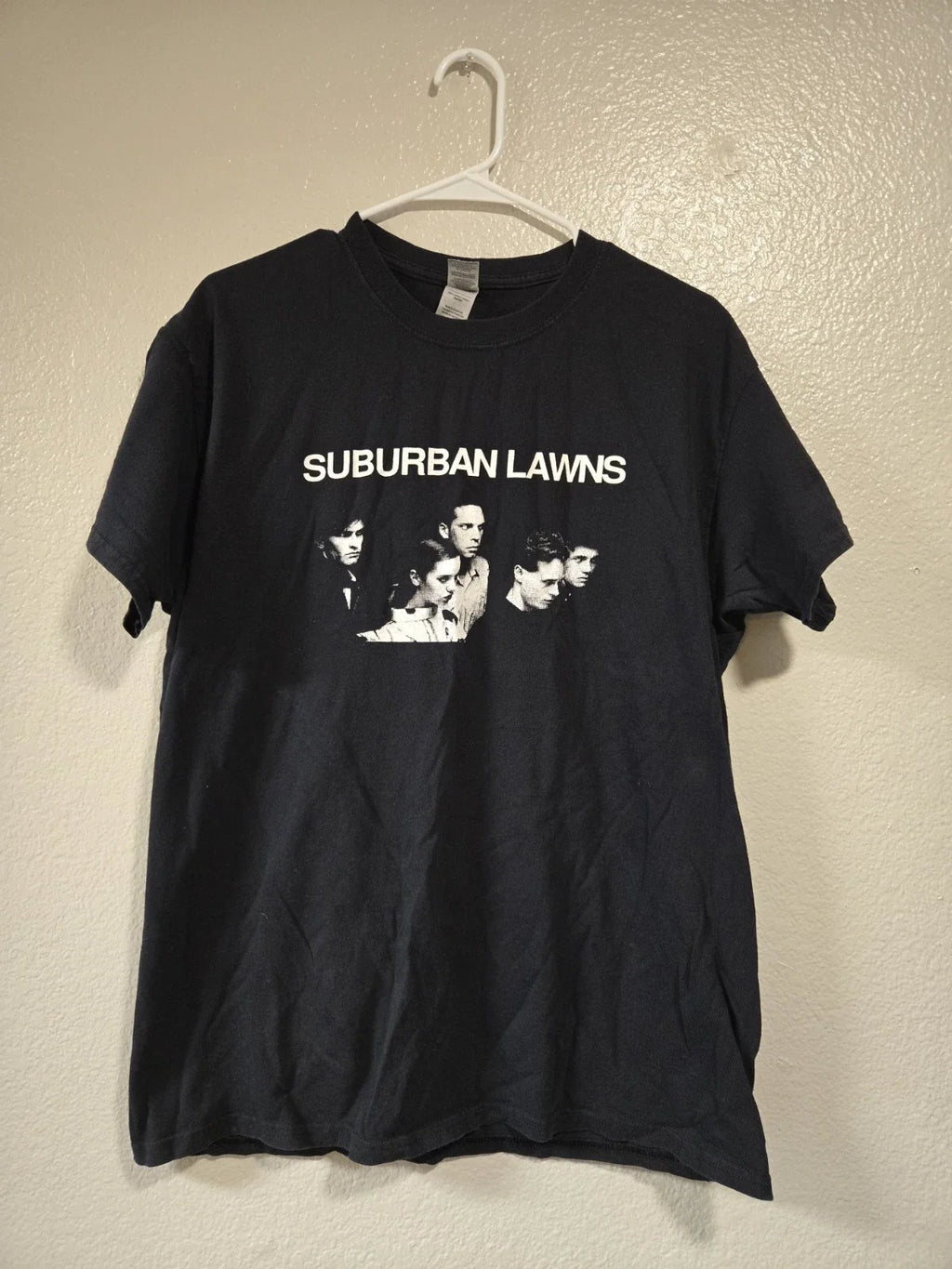 "SUBURBAN LAWNS" MENS LARGE BLACK TSHIRT, MUSIC, POSTPUNK, PUNK, SOFT ROCK,... Unisex T-shirt, Sweatshirt, Hoodie, Long Sleeve Tee - T-Shirt, Sweatshirt, Hoodie