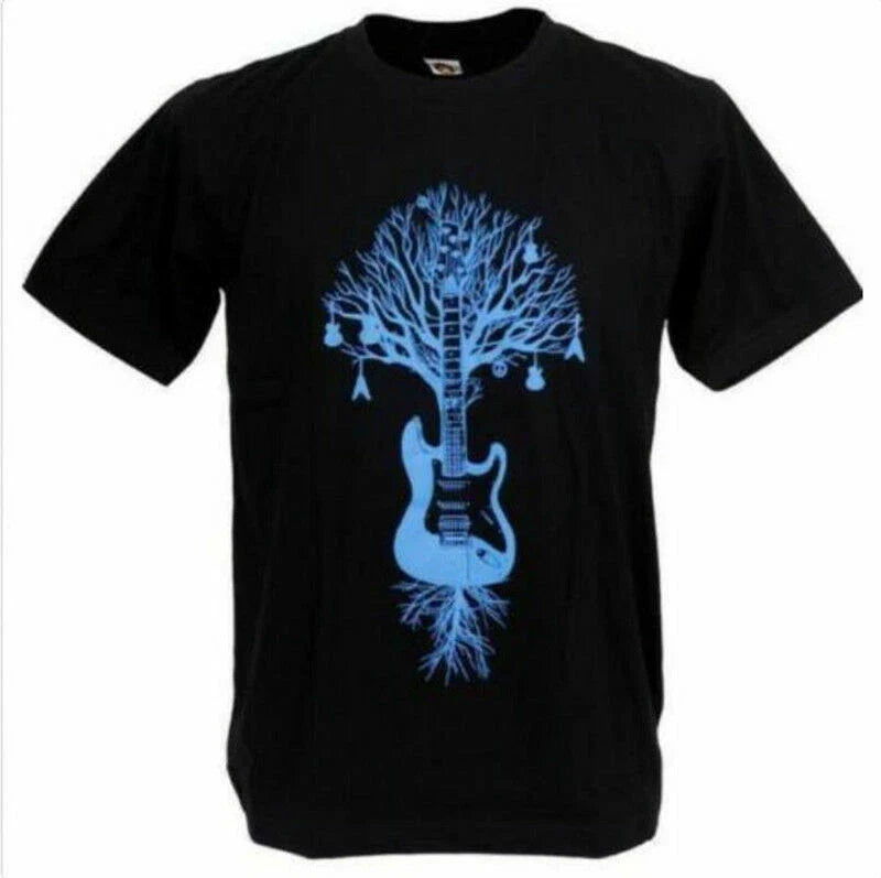 Men Women Tee 3D T-Shirt Creative Guitar Tree Print Casual Short Sleeve S-5XL Unisex T-shirt, Sweatshirt, Hoodie, Long Sleeve Tee - T-Shirt, Sweatshirt, Hoodie