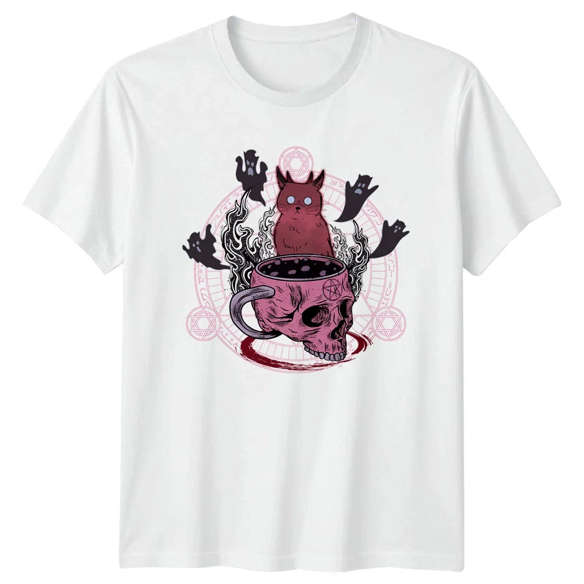 Kwaii Pastel Goth Horned Cat Skull T-Shirt Pastel Goth Goth Birthday Gift Unisex T-shirt, Sweatshirt, Hoodie, Long Sleeve Tee - T-Shirt, Sweatshirt, Hoodie