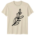 Minimalist Line Art Botanical Plant Sprig T-Shirt Minimalist Botanical Nature Unisex T-shirt, Sweatshirt, Hoodie, Long Sleeve Tee - T-Shirt, Sweatshirt, Hoodie