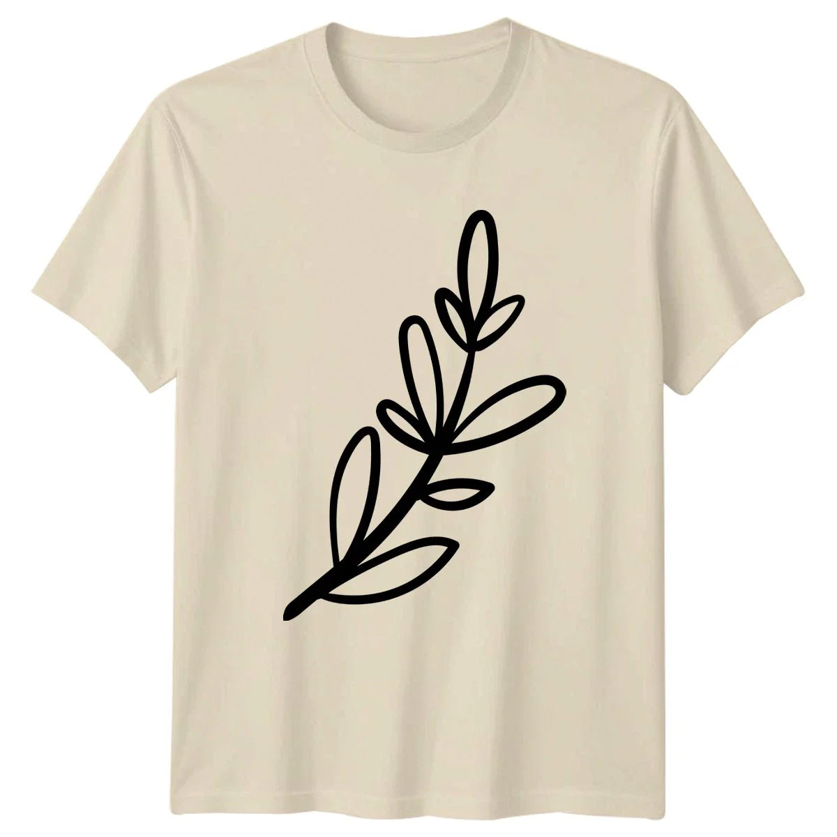 Minimalist Line Art Botanical Plant Sprig T-Shirt Minimalist Botanical Nature Unisex T-shirt, Sweatshirt, Hoodie, Long Sleeve Tee - T-Shirt, Sweatshirt, Hoodie