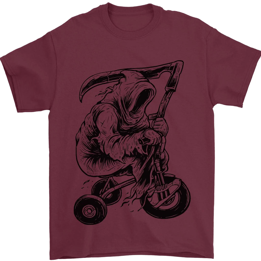 Grim Reaper Trike Bicycle Cycling Gothic Mens T-Shirt 100% Cotton Unisex T-shirt, Sweatshirt, Hoodie, Long Sleeve Tee - T-Shirt, Sweatshirt, Hoodie