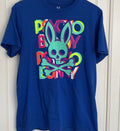Psycho Bunny Mens T-Shirt Size 4 Medium Blue Graphic Logo Short Sleeve Tee Unisex T-shirt, Sweatshirt, Hoodie, Long Sleeve Tee - T-Shirt, Sweatshirt, Hoodie