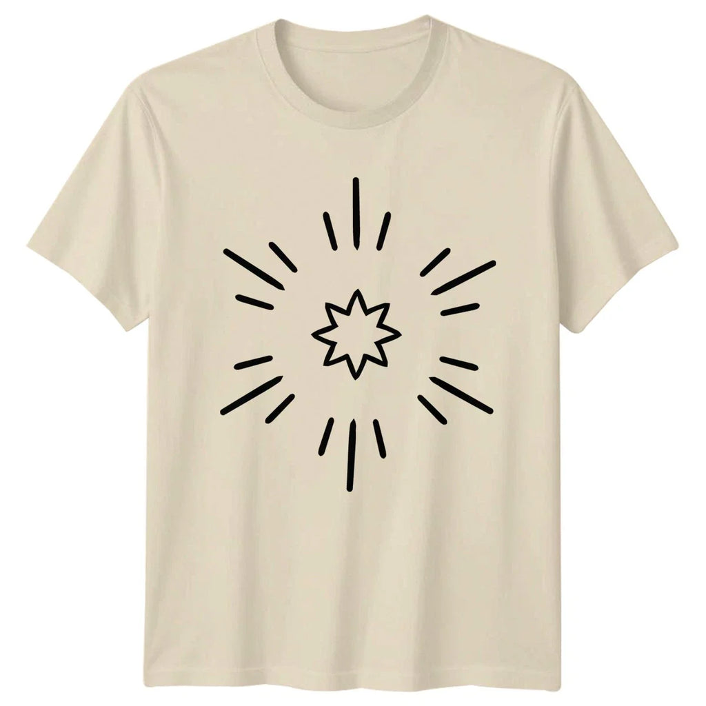 Hand Drawn Minimalist Starburst Graphic T-Shirt Hand Drawn Shapes Abstract Unisex T-shirt, Sweatshirt, Hoodie, Long Sleeve Tee - T-Shirt, Sweatshirt, Hoodie
