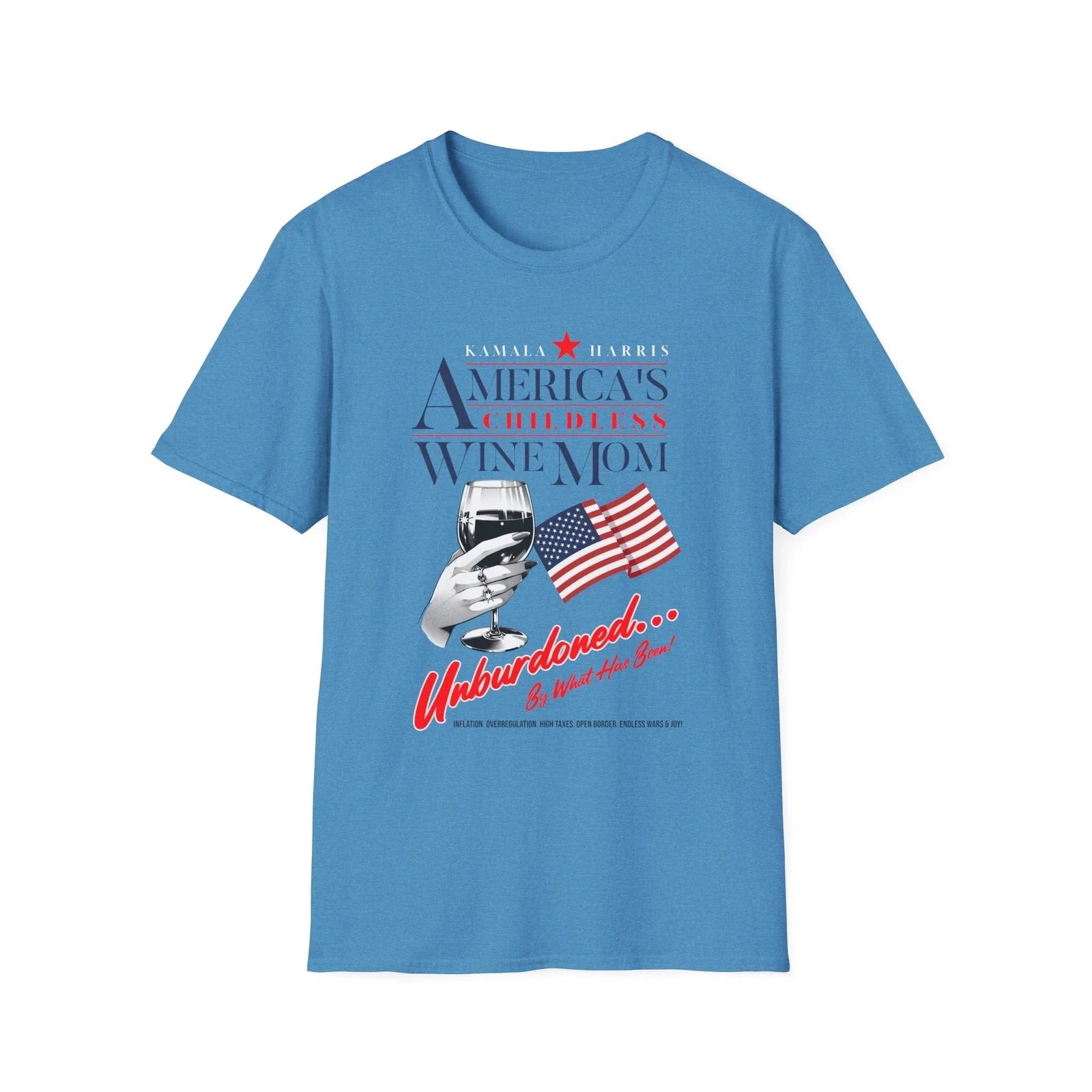 USA Pro Trump "Kamala Harris America's Wine Mom" Unisex Softstyle Cotton T-Shirt Unisex T-shirt, Sweatshirt, Hoodie, Long Sleeve Tee - T-Shirt, Sweatshirt, Hoodie