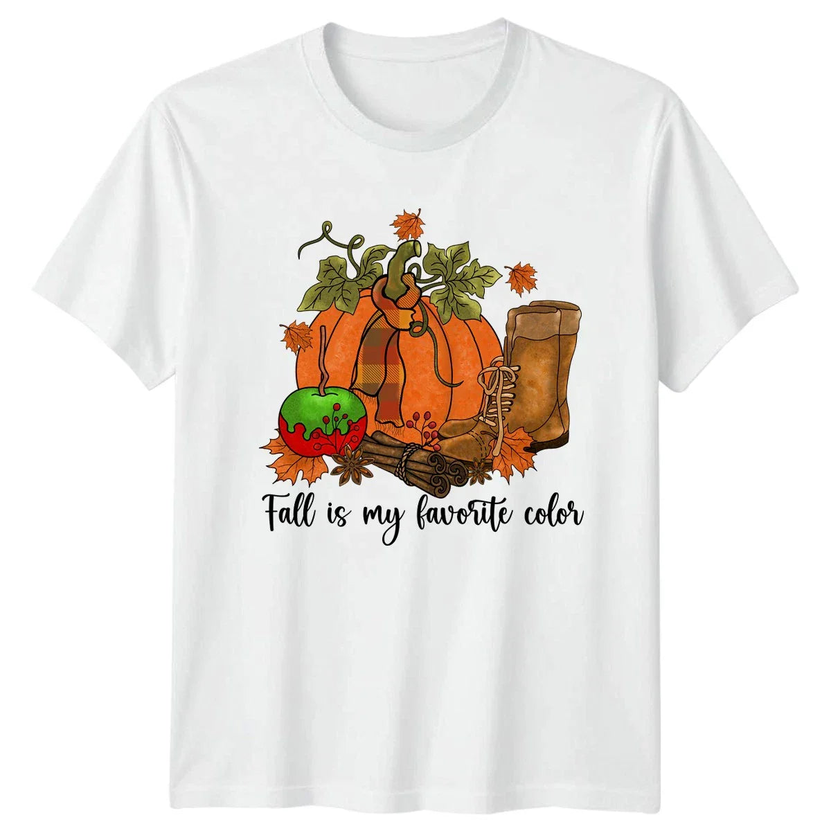 Fall is my favorite color T-Shirt Cozy Aesthetic Seasonal Harvest Unisex T-shirt, Sweatshirt, Hoodie, Long Sleeve Tee - T-Shirt, Sweatshirt, Hoodie