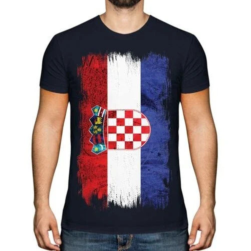 Croatia Grunge Flag Men T-Shirt Hrvatska Croatian Football Gift Shirt Unisex T-shirt, Sweatshirt, Hoodie, Long Sleeve Tee - T-Shirt, Sweatshirt, Hoodie
