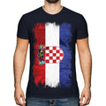 Croatia Grunge Flag Men T-Shirt Hrvatska Croatian Football Gift Shirt Unisex T-shirt, Sweatshirt, Hoodie, Long Sleeve Tee - T-Shirt, Sweatshirt, Hoodie
