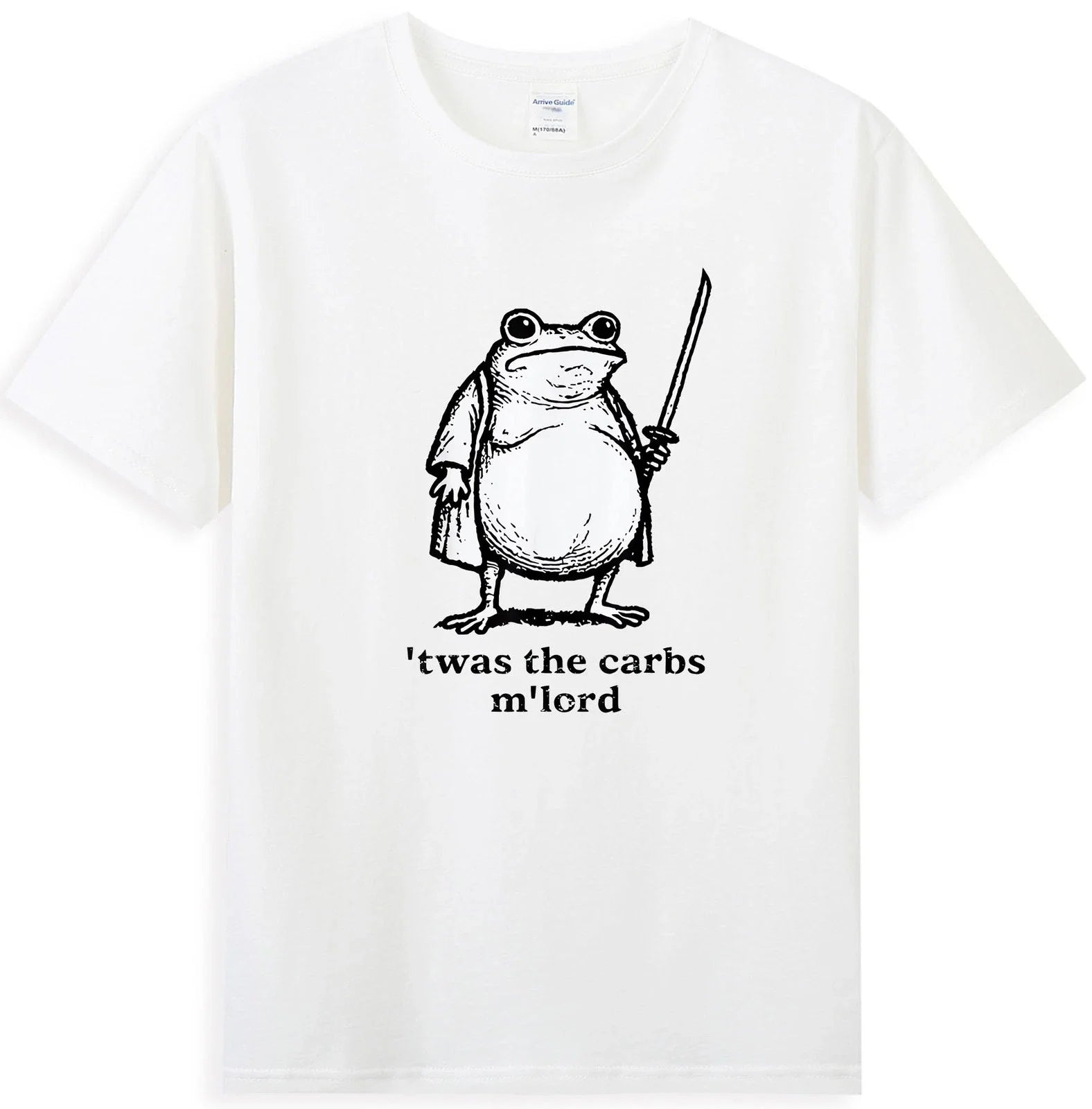 T'was The Carbs M'Lord Funny Fat Medieval Knight Frog Meme Men's T-Shirt Unisex T-shirt, Sweatshirt, Hoodie, Long Sleeve Tee - T-Shirt, Sweatshirt, Hoodie