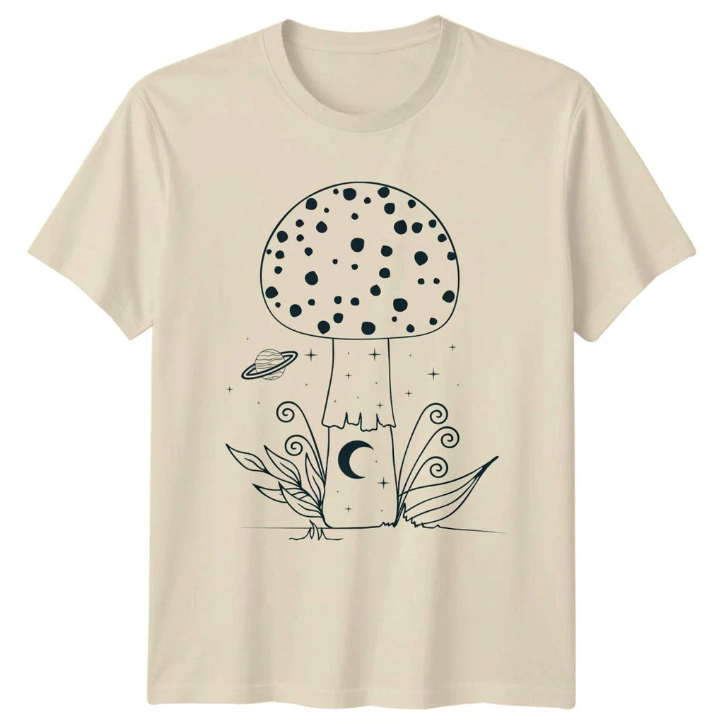 Spotted Fungi Celestial Magic Mushroom T-Shirt Aesthetic Nature Birthday Gift Unisex T-shirt, Sweatshirt, Hoodie, Long Sleeve Tee - T-Shirt, Sweatshirt, Hoodie