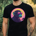 Mens Monkey Vaporwave Motif Cotton T-Shirt Size XS to 5XL Unisex T-shirt, Sweatshirt, Hoodie, Long Sleeve Tee - T-Shirt, Sweatshirt, Hoodie