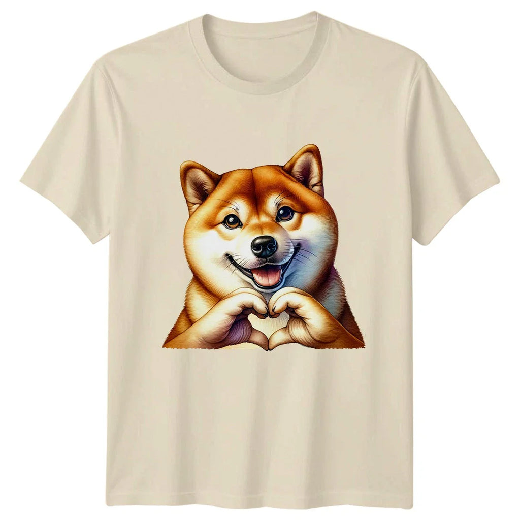 Cute Shiba Inu Heart Hands T-Shirt Dog Lover Pets Gift For Him And Her Unisex T-shirt, Sweatshirt, Hoodie, Long Sleeve Tee - T-Shirt, Sweatshirt, Hoodie