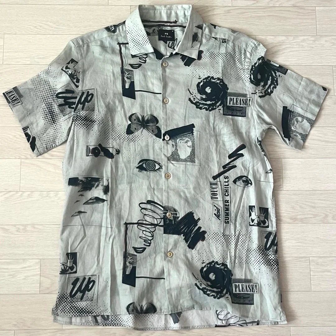 Paul Smith Art Print Short Sleeve Shirt Open Collar Spring Summer Japan For 14+ Unisex T-shirt, Sweatshirt, Hoodie, Long Sleeve Tee - T-Shirt, Sweatshirt, Hoodie