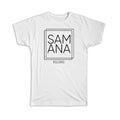 Gift T-Shirt : SAMANA Dominican Republic Square Modern Minimalist Font Unisex T-shirt, Sweatshirt, Hoodie, Long Sleeve Tee - T-Shirt, Sweatshirt, Hoodie