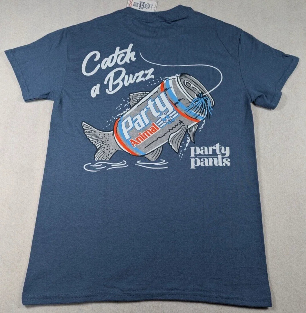 Party Pants - Catch a Buzz Fish Graphic Tee -  Size S Unisex T-shirt, Sweatshirt, Hoodie, Long Sleeve Tee - T-Shirt, Sweatshirt, Hoodie