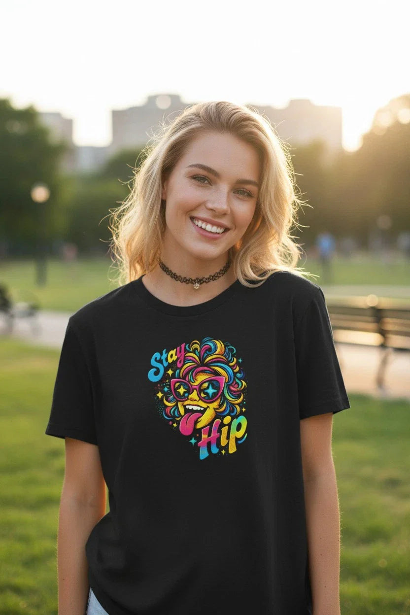 Stay Hip Colorful Retro Skull Tee | Psychedelic Streetwear Unisex T-shirt, Sweatshirt, Hoodie, Long Sleeve Tee - T-Shirt, Sweatshirt, Hoodie