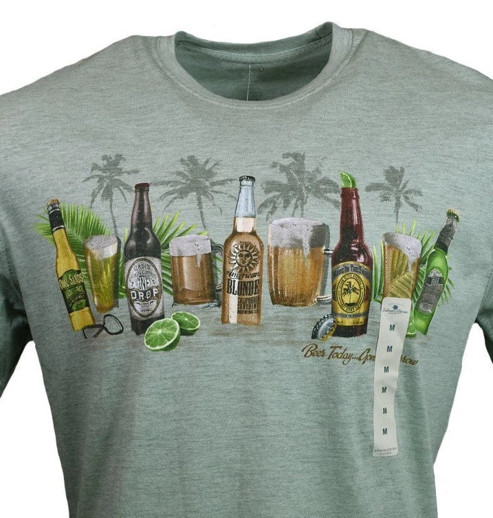 Men's T-shirt "Beer Today Gone Tomorrow" Island Shores-Bahama Beach Vacation NWT Unisex T-shirt, Sweatshirt, Hoodie, Long Sleeve Tee - T-Shirt, Sweatshirt, Hoodie