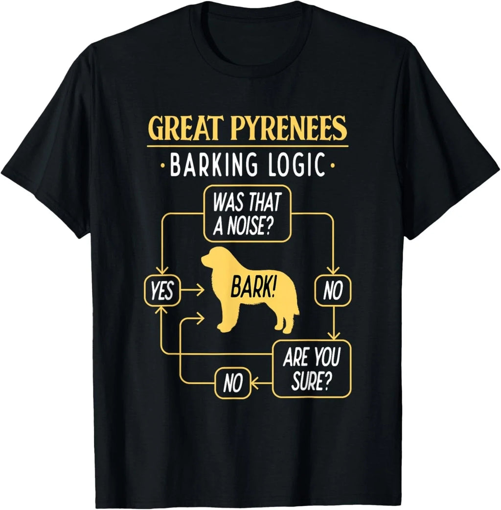 Great Pyrenees Barking Logic - Pyrenean Dog  Gift Unisex T-Shirt Unisex T-shirt, Sweatshirt, Hoodie, Long Sleeve Tee - T-Shirt, Sweatshirt, Hoodie