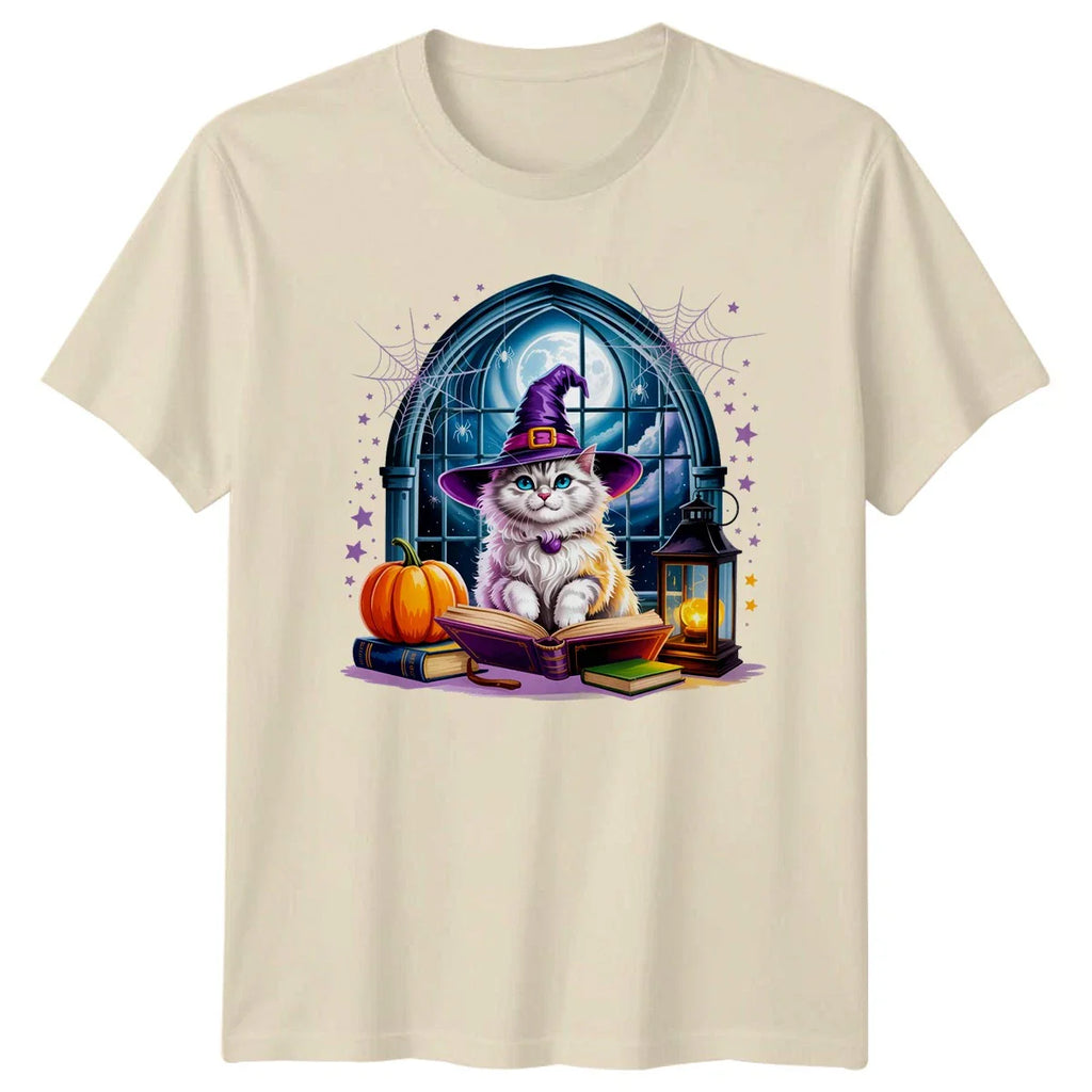 Cute Ghost Cat Halloween Night T-Shirt Ghost Cat Halloween Halloween Gift Unisex T-shirt, Sweatshirt, Hoodie, Long Sleeve Tee - T-Shirt, Sweatshirt, Hoodie