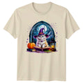 Cute Ghost Cat Halloween Night T-Shirt Ghost Cat Halloween Halloween Gift Unisex T-shirt, Sweatshirt, Hoodie, Long Sleeve Tee - T-Shirt, Sweatshirt, Hoodie