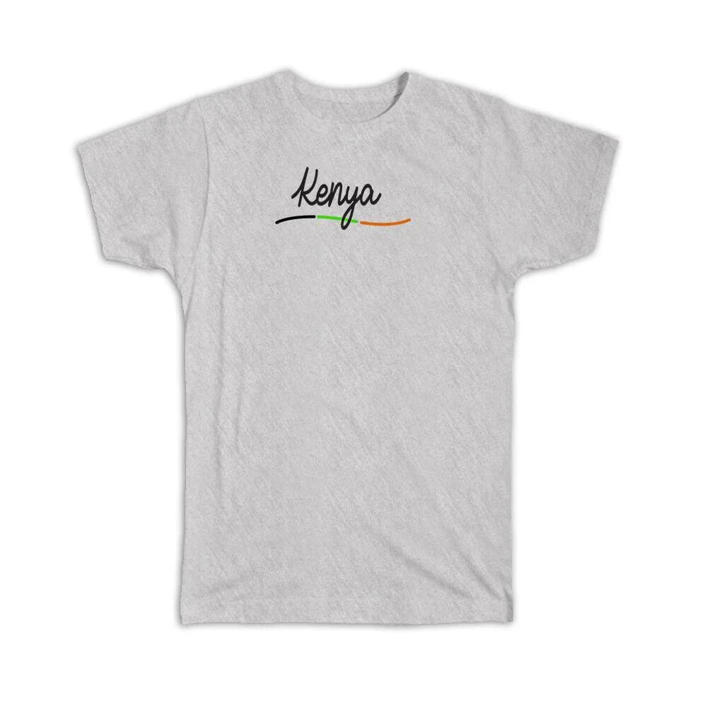 Gift T-Shirt : Kenya Flag Colors Kenyan Travel Expat Country Minimalist Unisex T-shirt, Sweatshirt, Hoodie, Long Sleeve Tee - T-Shirt, Sweatshirt, Hoodie