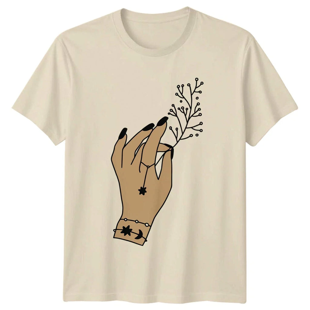 Celestial Moon Star Magic Hand Women TShirt Aesthetic Boho Birthday Gift For Her Unisex T-shirt, Sweatshirt, Hoodie, Long Sleeve Tee - T-Shirt, Sweatshirt, Hoodie