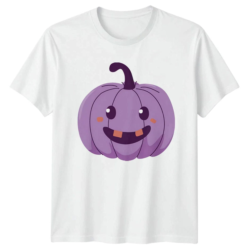 Cute Purple Pumpkin T-Shirt Kawaii Halloween Gift For Him And Her Unisex T-shirt, Sweatshirt, Hoodie, Long Sleeve Tee - T-Shirt, Sweatshirt, Hoodie