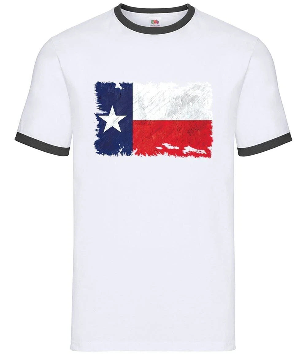 Texas Grunge Flag Style - Men Contrast - State Country Love Born Unisex T-shirt, Sweatshirt, Hoodie, Long Sleeve Tee - T-Shirt, Sweatshirt, Hoodie
