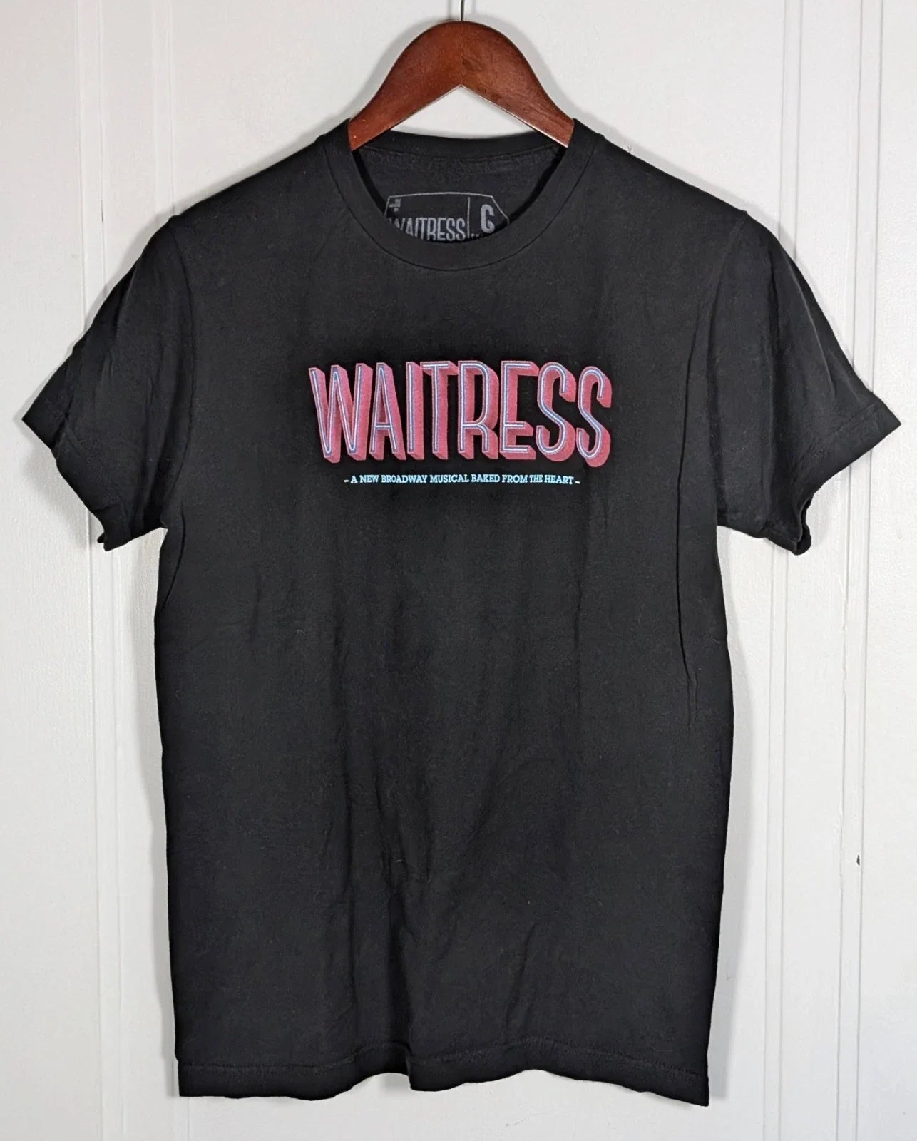 Creative Goods WAITRESS Broadway Musical Play Black Shirt Size Small Unisex Tee Unisex T-shirt, Sweatshirt, Hoodie, Long Sleeve Tee - T-Shirt, Sweatshirt, Hoodie