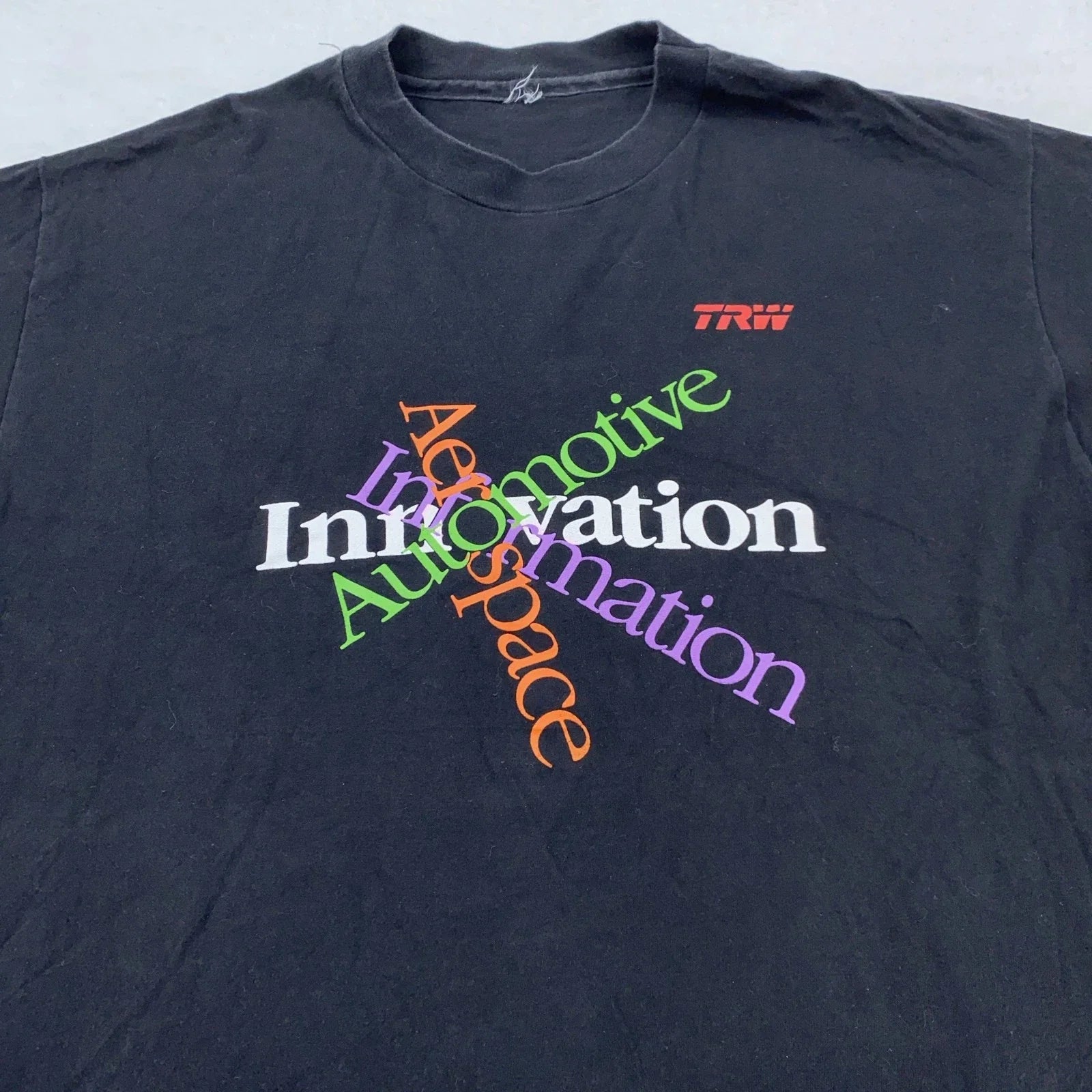 Vintage TRW Shirt Mens XL Innovation Automotive Aerospace Automation 90s Unisex T-shirt, Sweatshirt, Hoodie, Long Sleeve Tee - T-Shirt, Sweatshirt, Hoodie